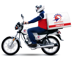Leonary delivery rider — courier service Nairobi Kenya